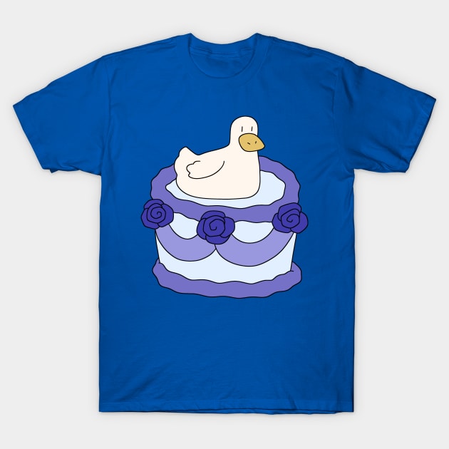 Birthday Cake Duck T-Shirt by saradaboru